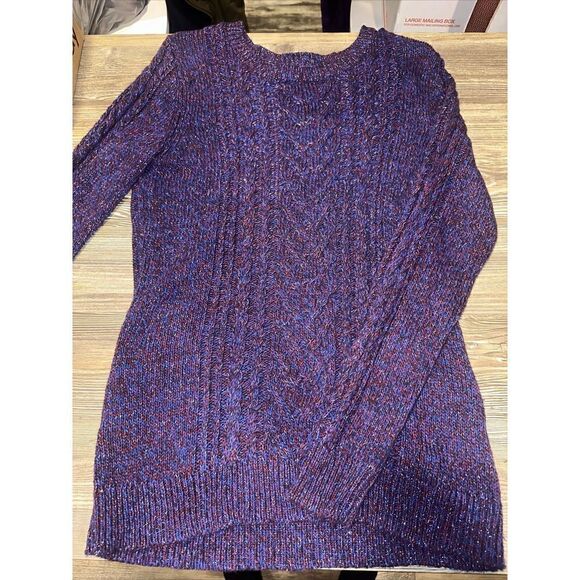 OLD NAVY Purple Cable Knot Sweater Size Medium. NWOT. ￼ - Picture 1 of 10